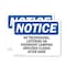 Signmission No Trespassing Loitering Or Overnight Camping OSHA Notice Sign, Vinyl Decal, 10in W x 7in L, 2PK OS-2PACK-NS-D-710-L-15013 - alternate 1